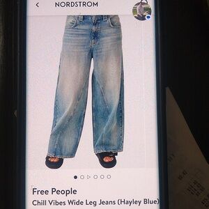 Free People Chill Vibes Wide Leg Jeans